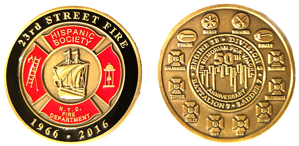 23rd Street Fire Memorial Challenge Coin